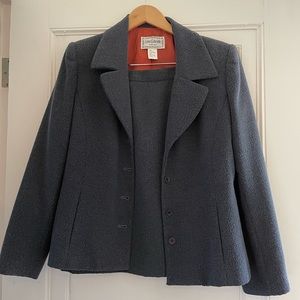 Lena Gabrielle Charcoal Gray Suit size 8